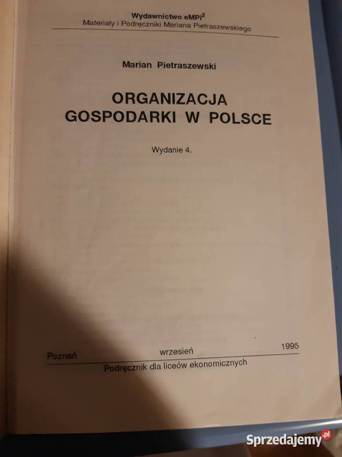Organizacja gospodarki w Polsce tradycyjny podręcznik Kultura i Rozrywka Wrocław