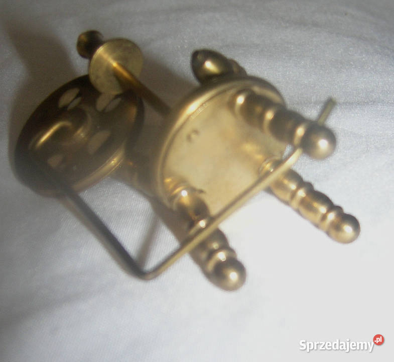 kołowrotek miniaturowy vintage mosiądzD10vin Bartków