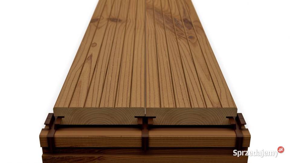 Deska tarasowa thermo sosna ryflowana ukryty Wrocław