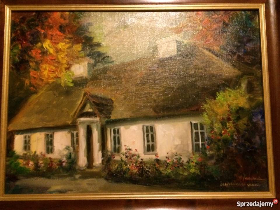 Obraz Dworku Szlacheckiego W Architekturze Filmie I Literaturze Polskiej Obraz olejny uznanej polskiej malarki. Dwór w Żelazowej Woli Warszawa