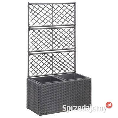 Donica z kratką i 2 wkładami 58x30x107 Ogród Warszawa