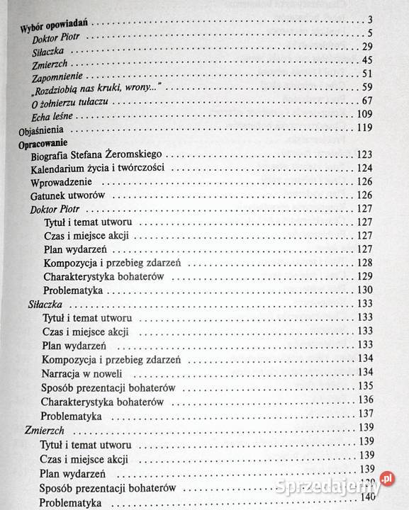 Wybór opowiadań Stefan Żeromski Lektura z