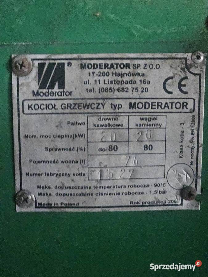 Piec kocioł trociny trot zestaw do palenia z Stanisławów