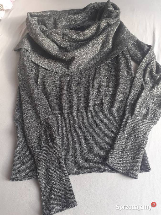 sweter golf Reserved M szary ze srebrną nitką Gdańsk sprzedam