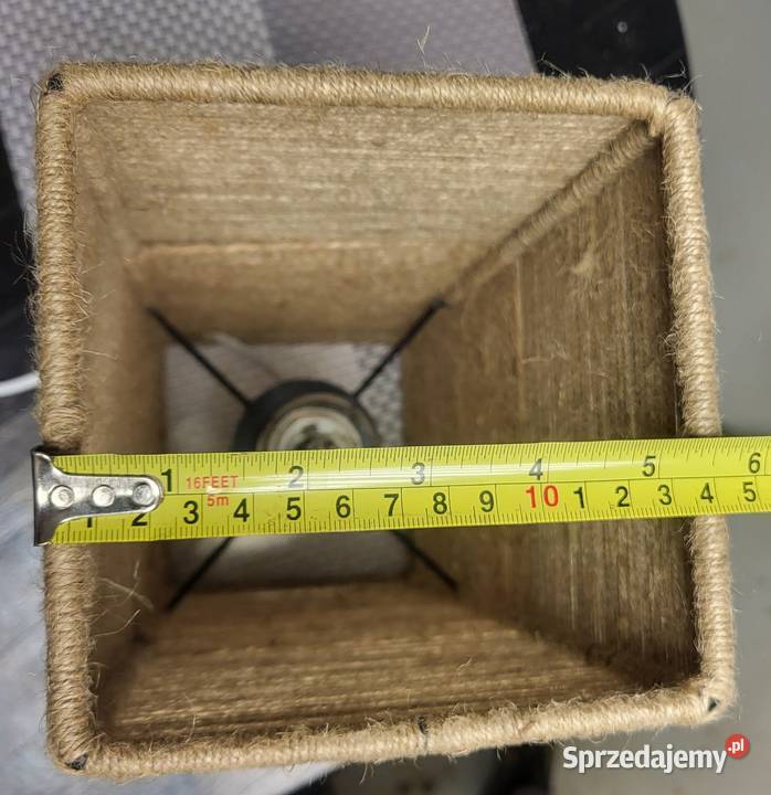 Ręcznie robiona lampa z juty naturalne światło Zakliczyn