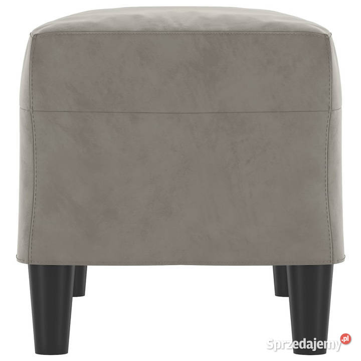 Ławka jasnoszara 70x35x41 tapicerowana aksamitem Warszawa