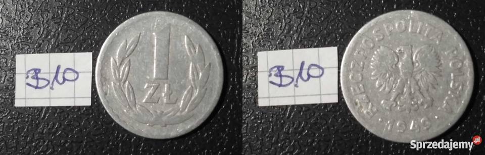 1 złoty 1949 2 sztuki małopolskie Kraków