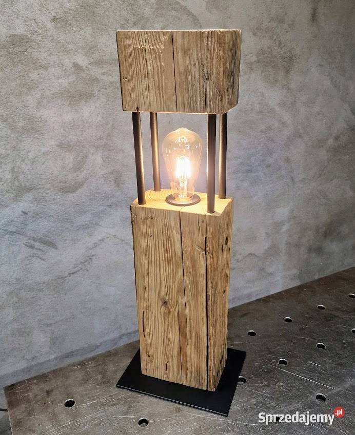 Lampa loft belka z belki drewniana NA WYMIAR Bartoszyce