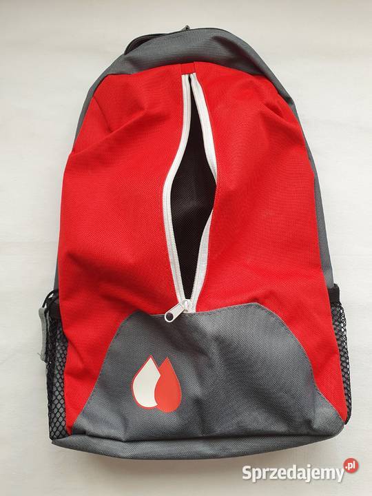 Plecak szary czerwony śląskie Katowice