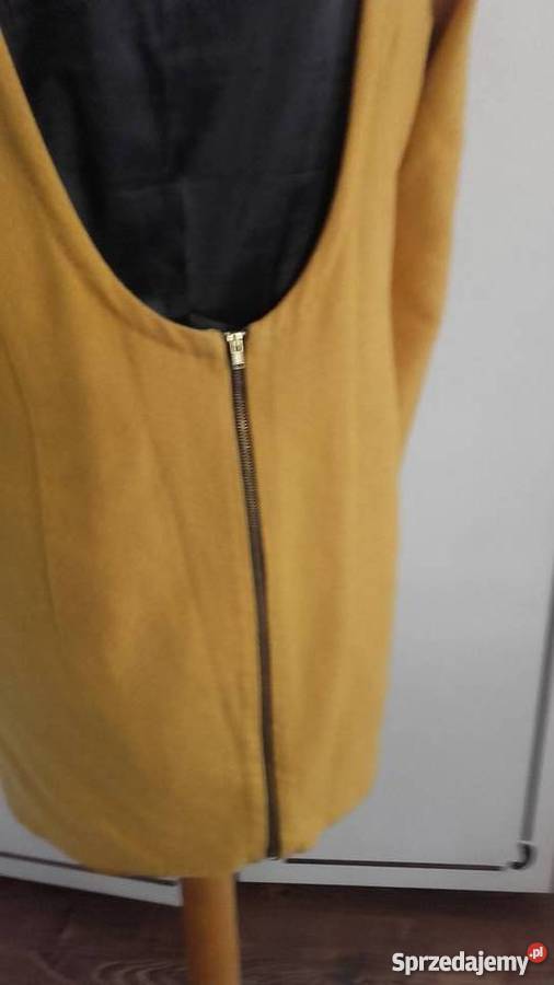 MUSZTARDOWA KASZMIROWA SEXI SUKIENKA r 42 Piła