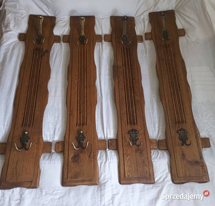 Dębowy wieszak na korytarz Wieszaki Trzcianka