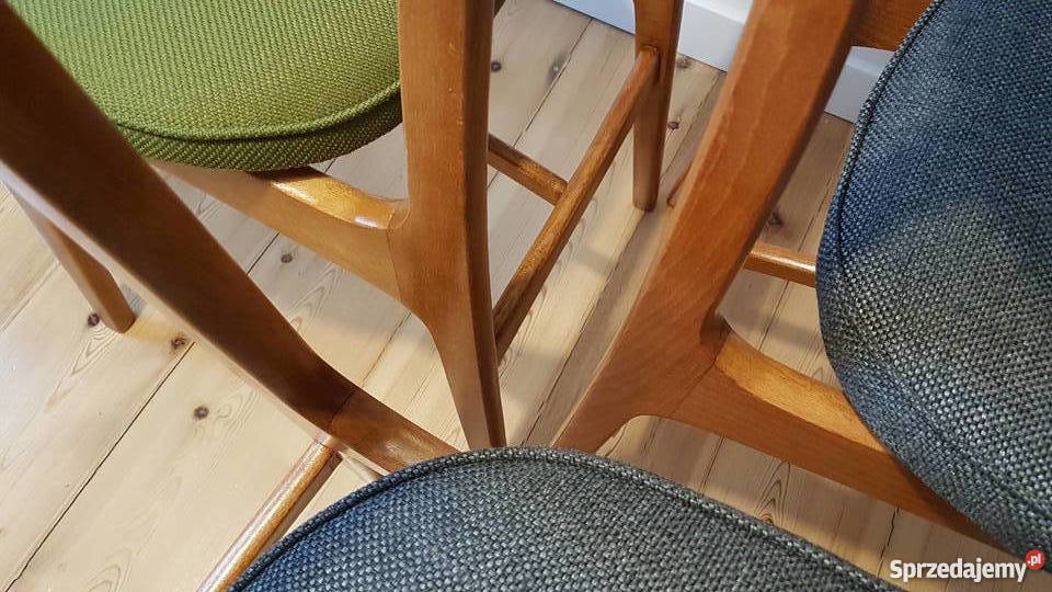 Krzesła PRL autor Rajmund Hałas lata 6070 Szczecin