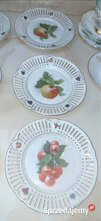 Talerzyki z owocami Ażurowe Z owocami 6 sztuk Antyki, Sztuka, Kolekcje Gdańsk sprzedam