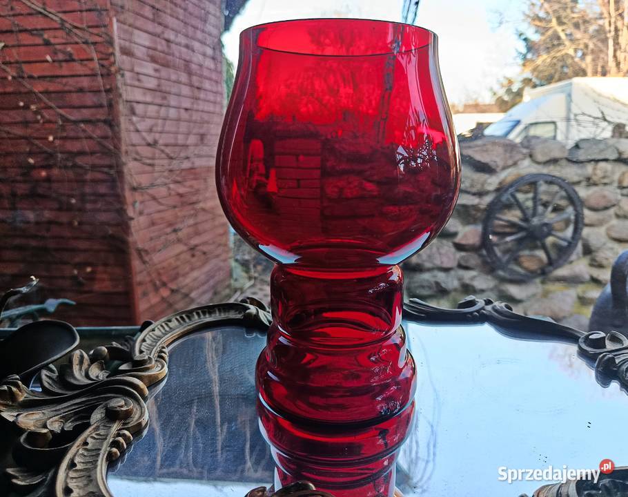 Śliczny wazon grubsze szkło Klenica