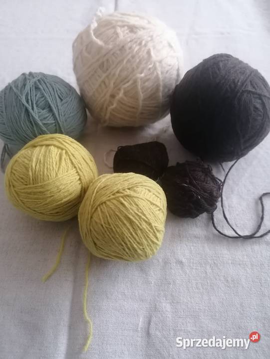 Włóczkawełna kolory ecru brązowy szary