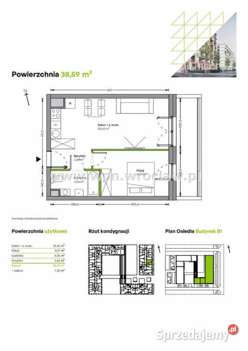 Mieszkanie Wrocław 3859m2 2pokojowe dolnośląskie sprzedam