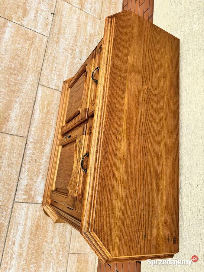 Komoda dębowa rustykalna szafka regał szafa Sulbiny