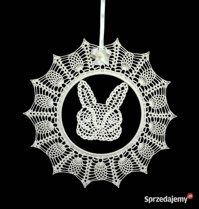 Zawieszka ozdoba na okno szydełkowa 28 Z187 biały
