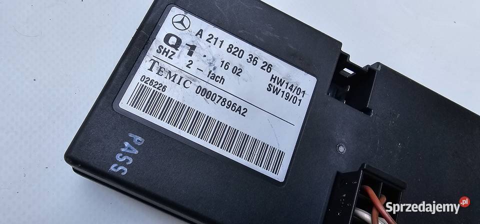 Moduł fotela mercedes w211 A2118203626 osobowe wielkopolskie Zbąszyń sprzedam