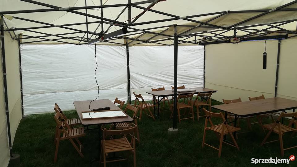 Piramida gazowa grzybki grzewcze namioty stoły Obsługa imprez Usługi małopolskie Tarnów