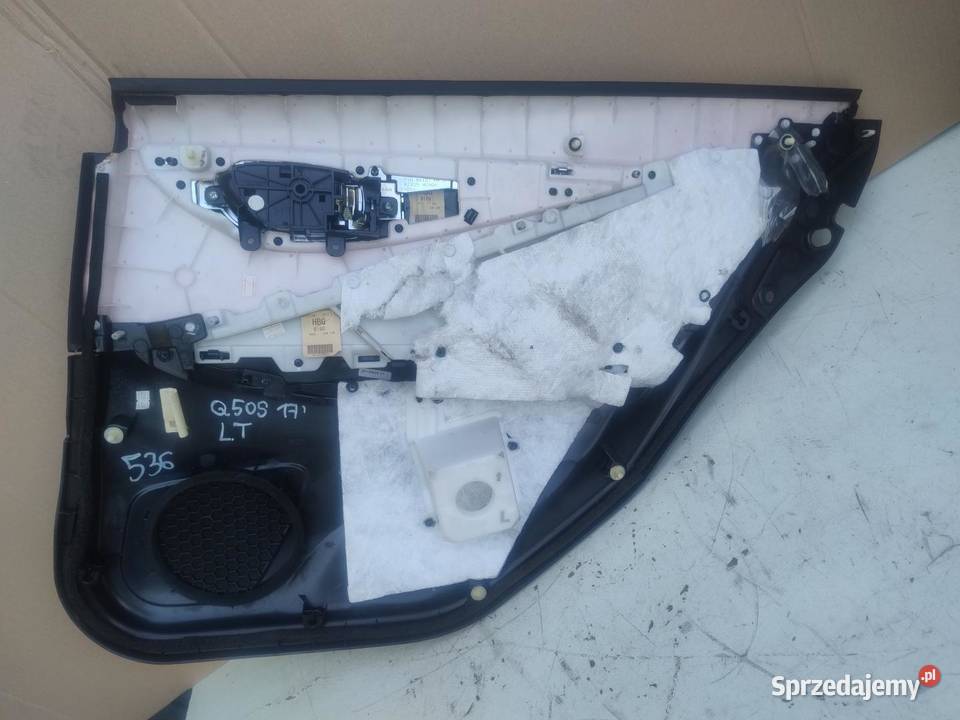 BOCZEK DRZWI LEWY TYL INFINITI Q50S 829774GA0A Tapicerki samochodowe