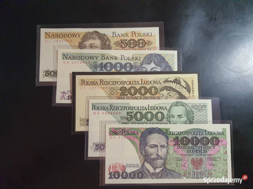 PROMOCJA Zestaw banknotów PRL 17 stan UNC