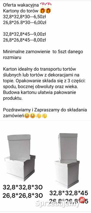 KARTONY DO TORTÓW Leszno