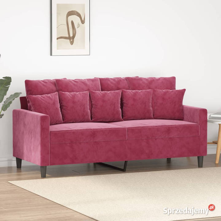 Sofa 2osobowa winna czerwień 140 tapicerowana Warszawa