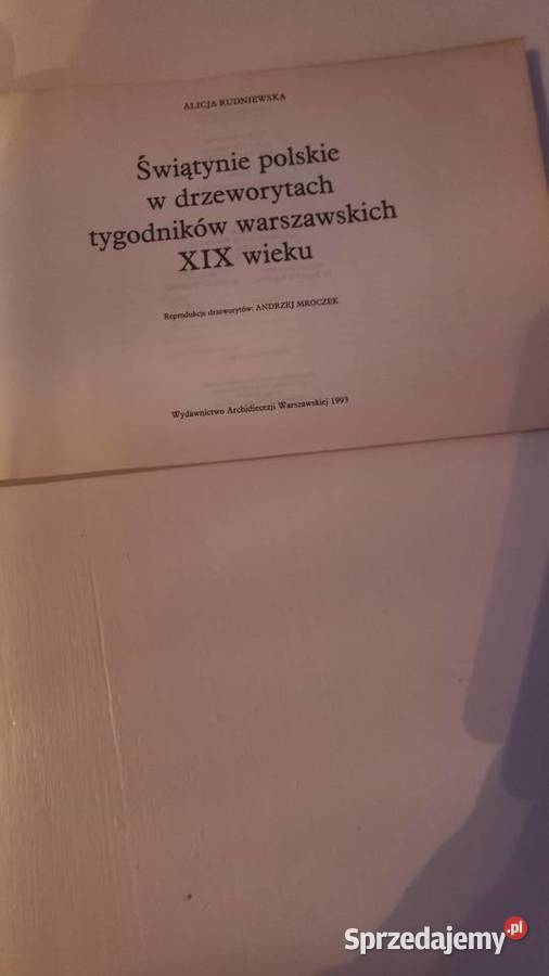 KSIĄŻKAALICJA RUDNIEWSKA ŚWIĄTYNIE POLSKIE W Poznań