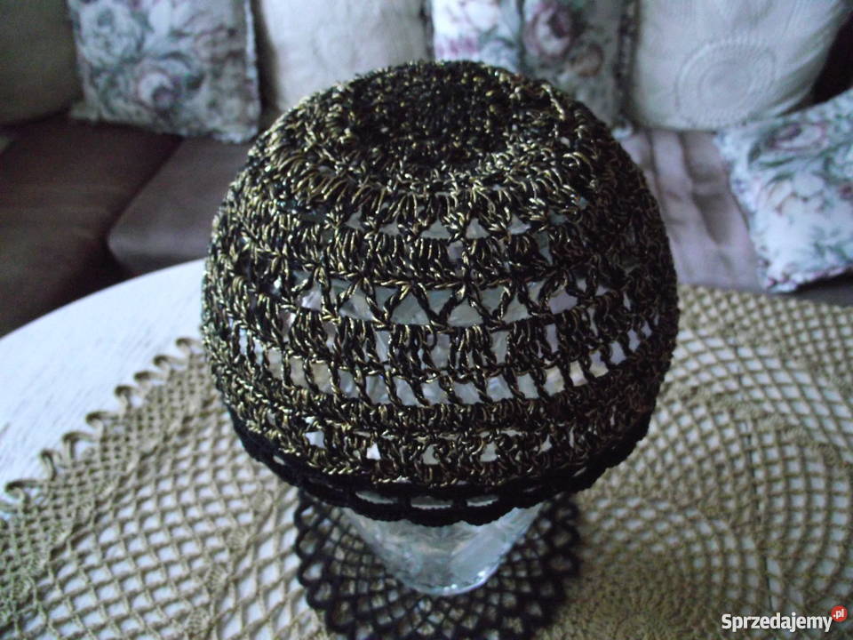 BIŻUTERYJNA ZŁOTO CZARNA WIZYTOWA CZAPECZKA Nakrycia głowy wielkopolskie sprzedam