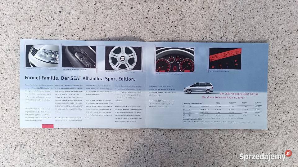 SEAT Alhambra Sport edition Kids Vigo Prospekty Kultura i Rozrywka Bytom