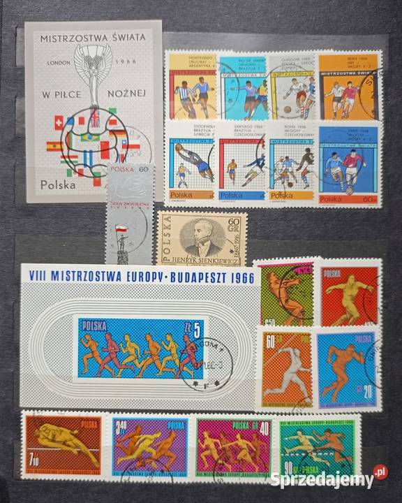 Znaczki polskie 1966 kasowane Leźnica Wielka-Osiedle