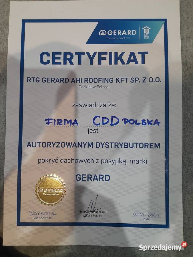 GERARD MILANO Gont Blacha z posypką wulkaniczną Hajnówka