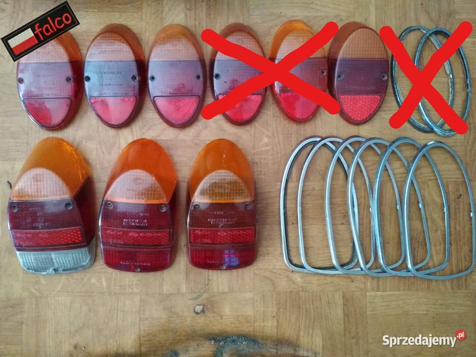 VW Garbus części 2x Ramka reflektora lampy przód Części samochodowe