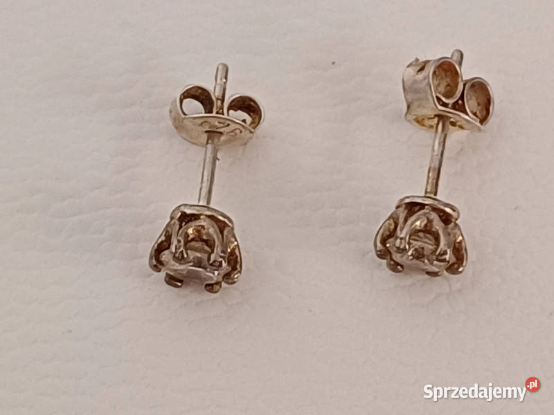 Srebrne kolczyki z cyrkonią srebro świętokrzyskie Kielce sprzedam