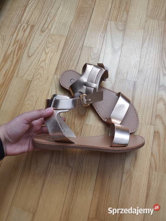 Sandały damskie złote rose gold r 39 nowe Kraków