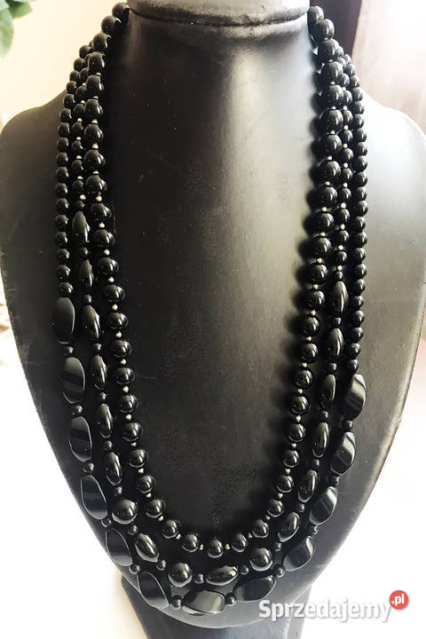 Naszyjnik i kolczyki z onyksu Łomża sprzedam