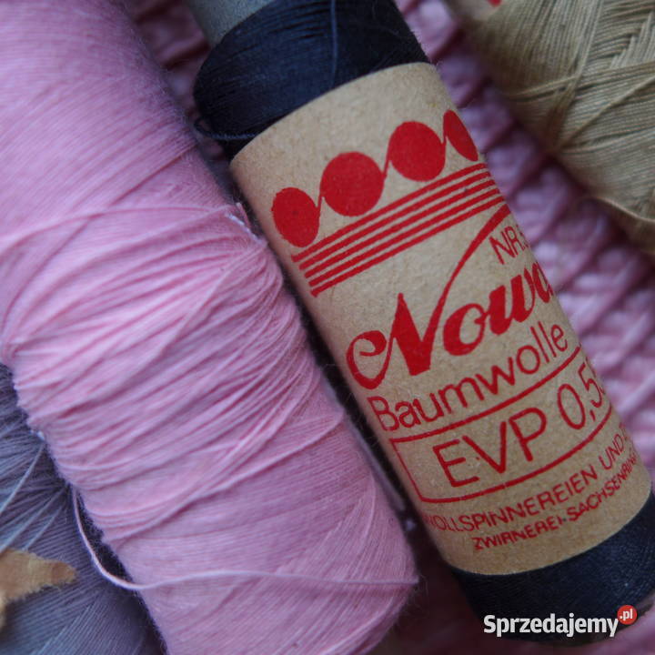 Oryginalne nici VINTAGE PAMIĄTKA PRL szpulki mazowieckie