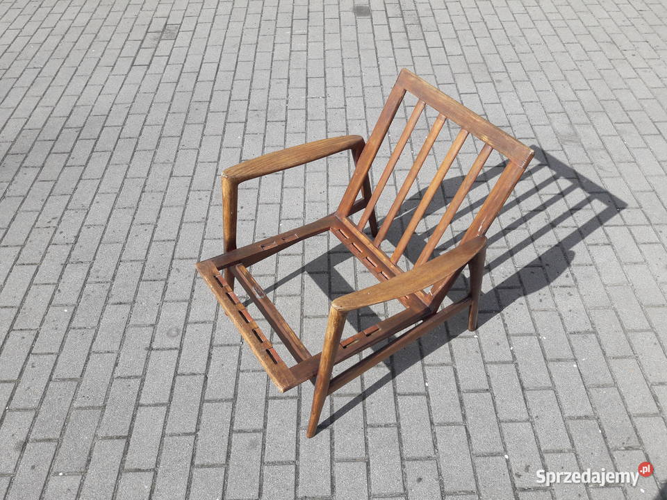 Fotel PRL Stefan jesion dąb design skandynawski Meble Gdynia