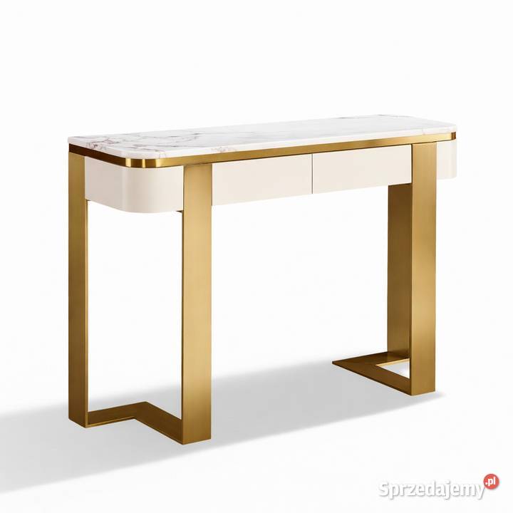 Konsola glamour z marmurem i szufladami Sofia Golkowice
