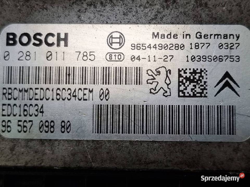 KOMPUTER SILNIKA ECU CITROEN C3 9656709880