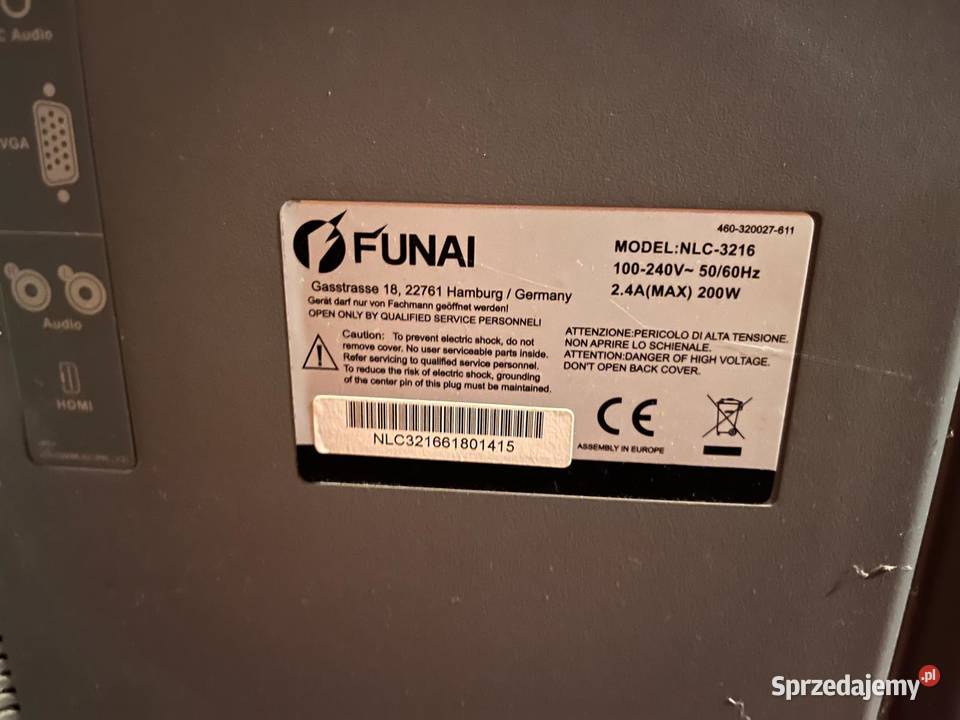 Telewizor Funai NLC3216 32 cale sprawny HDMI Warszawa sprzedam