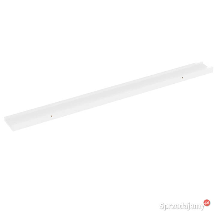 Półki ścienne 2 wysoki połysk białe 100x9x3 Warszawa