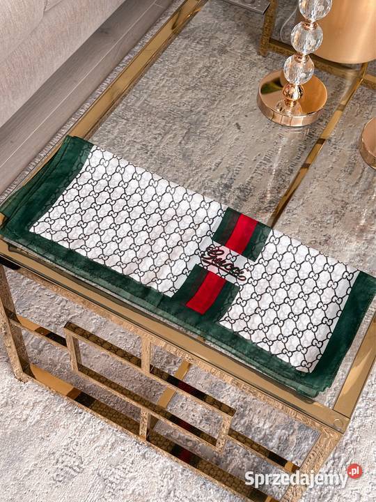 Szalik Gucci lekki chusta beżowy z paskiem nowy Warszawa