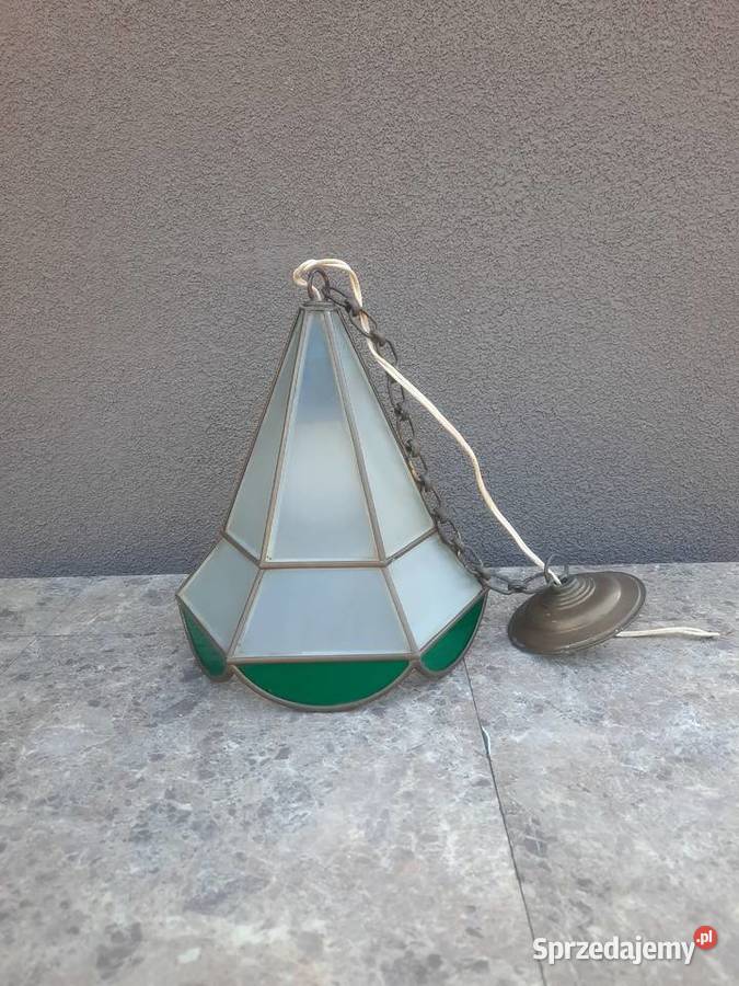 10 Stara lampa sufitowa witrażowa żyrandol sprzedam