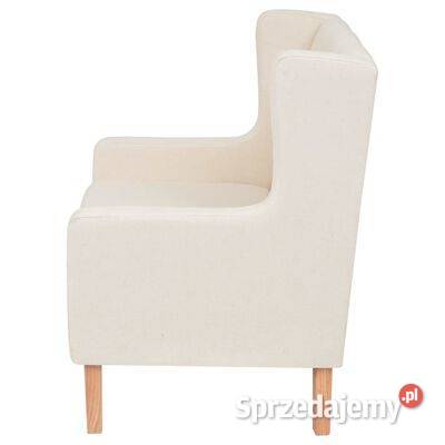 vidaXL Fotel kremowy tkaninaSKU245449 mazowieckie