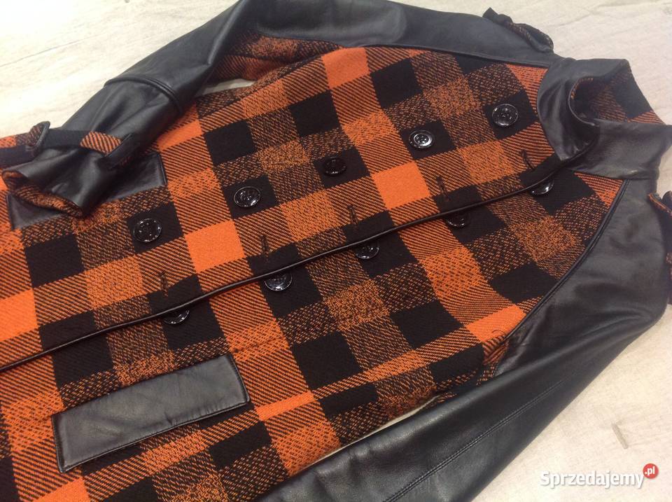 Płaszcz Damski GIL SANTUCCI r S Skórzane rękawy sprzedam