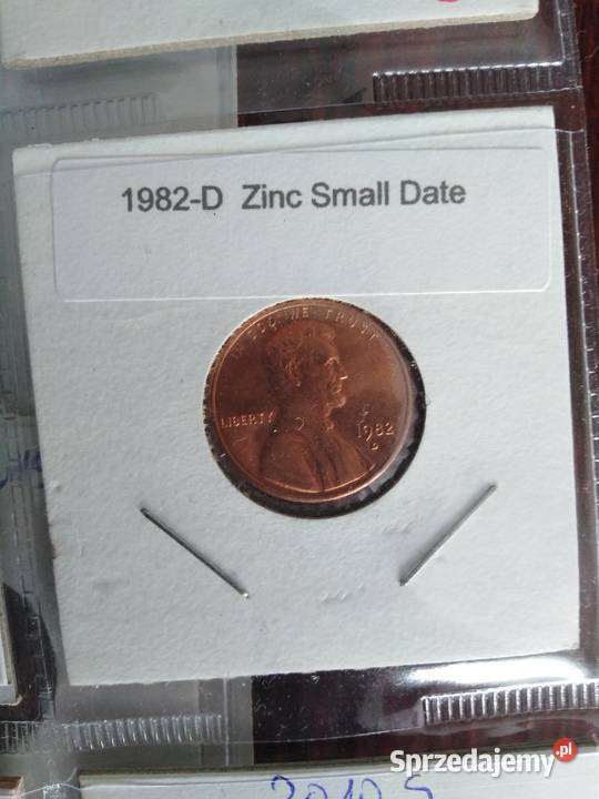 1 cent lincoln usa 1982 D mała data Numizmatyka lubuskie Żary