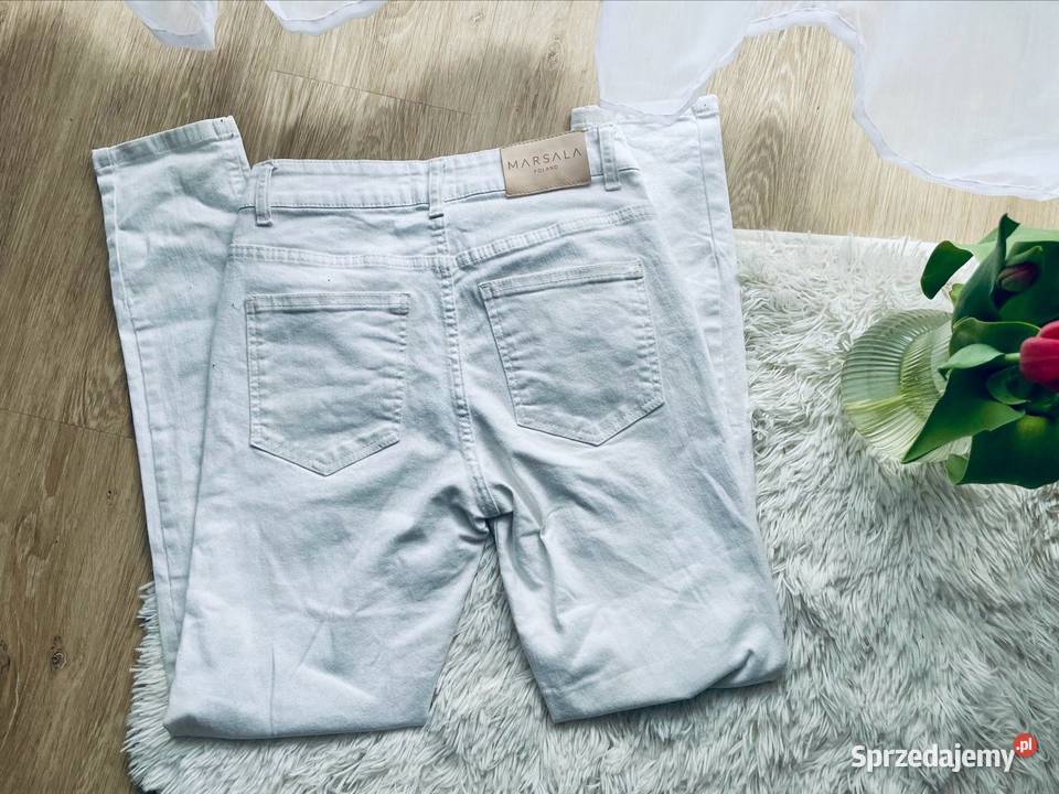 Białe spodnie jeansy 100cotton Rzeszów sprzedam