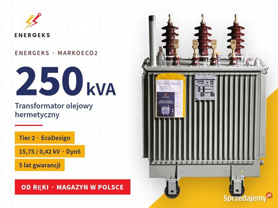 Nowy transformator 250 kVA 1575 kV420 V ręki wielkopolskie